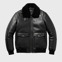 Mens Black Aviator Jackets