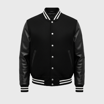 Mens Black Varsity Jackets