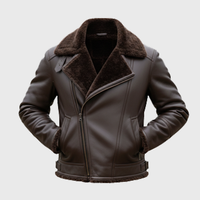 Mens Brown Fur Shearling Jackets
