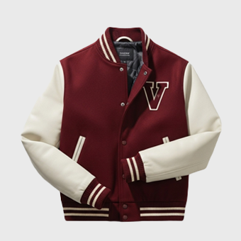 Mens Burgundy Varsity Jackets