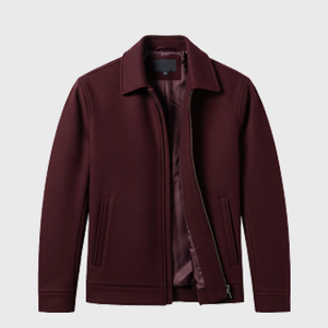 Mens Burgundy Wool Jackets
