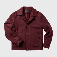 Mens Maroon Wool Jackets