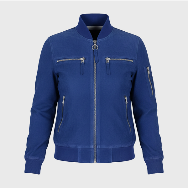 Women Blue Bomber Jackets
