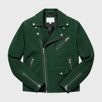 Suede Green Moto Jackets