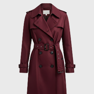 Womens Burgundy Trench Coats