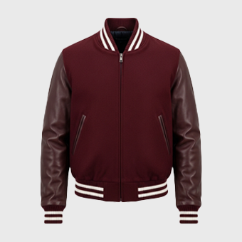 Womens Burgundy Varsity Jackets