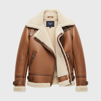 Womens Tan Aviator Jackets