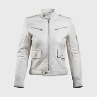 Womens White Leather Jackets