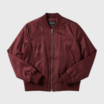 Women Maroon Bomber Jackets