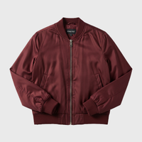 Women Maroon Bomber Jackets
