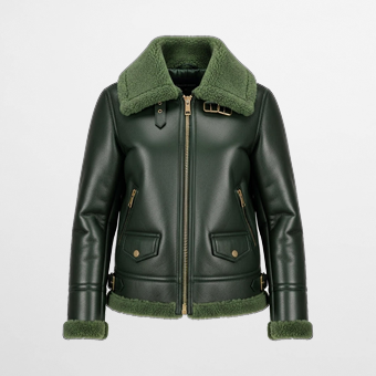 Womens Green Aviator Jackets