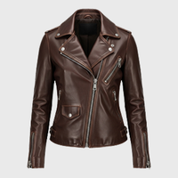 Womens Brown Leather Motorcycle Jackets