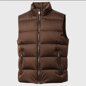 Womens Brown Puffer Vest