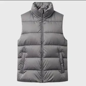 Womens Grey Puffer Vest