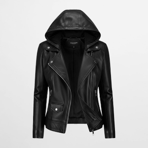 Women's Hooded Leather Jackets