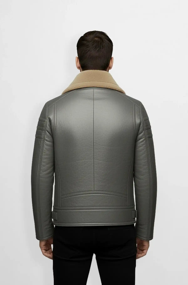 Arctic Grey Shearling Jacket