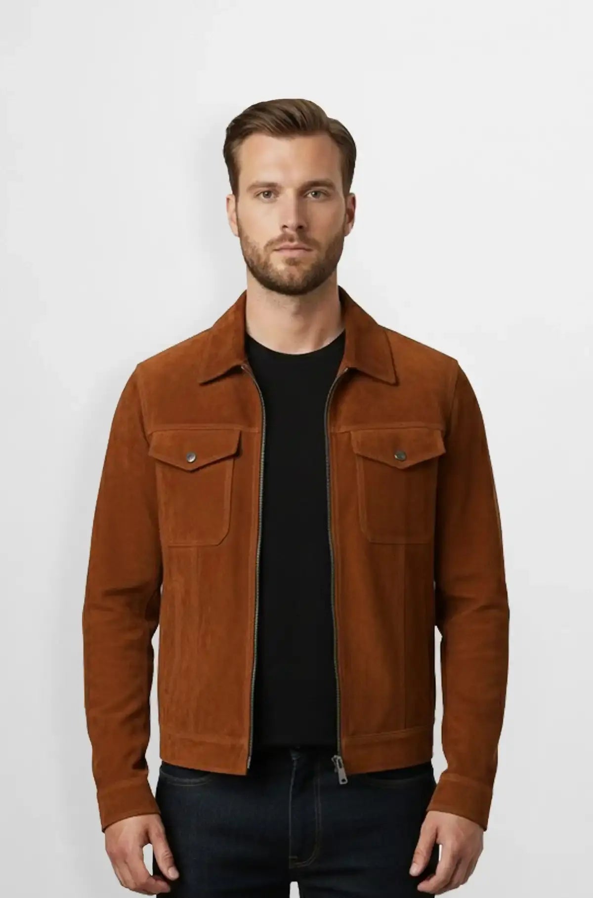 Burnt Caramel Suede Jacket – Fineyst Store