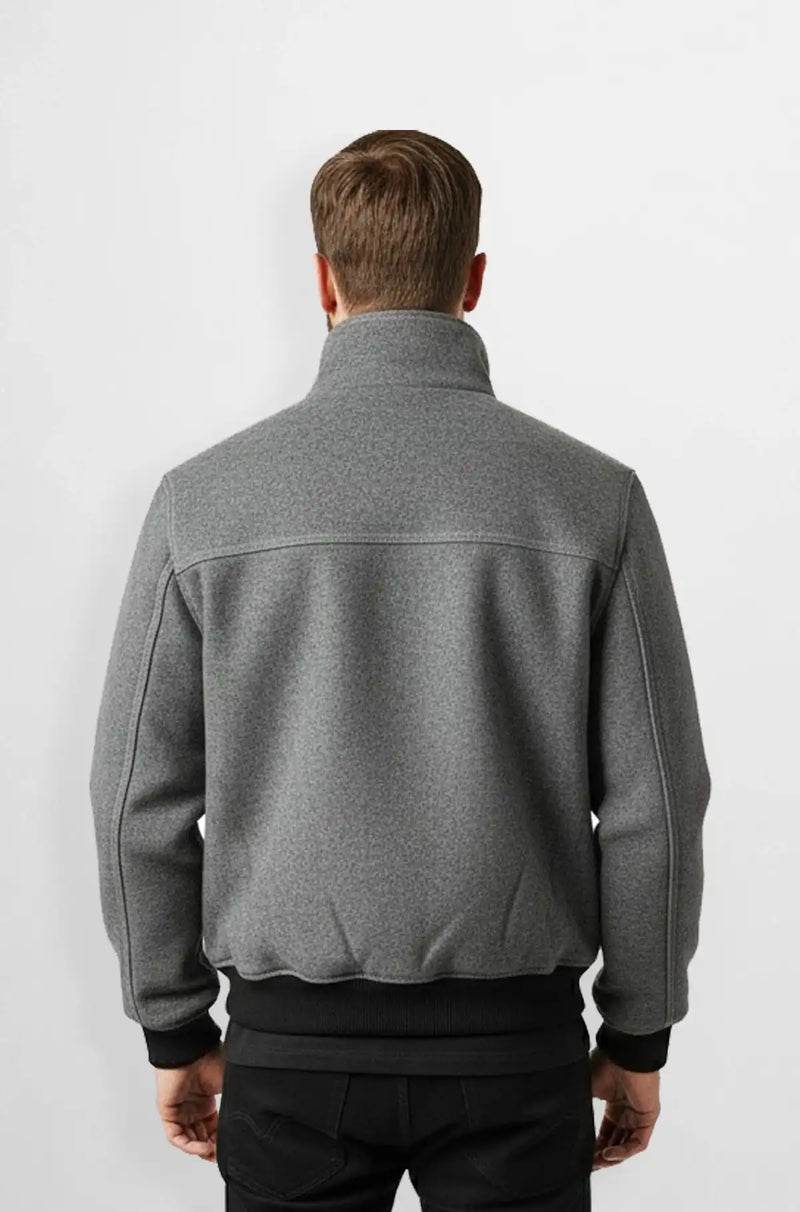 Dark Grey Fineyst Bomber Jacket
