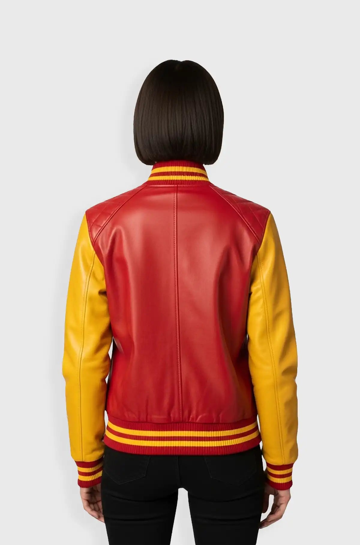 FlameFlash Varsity Leather Jacket