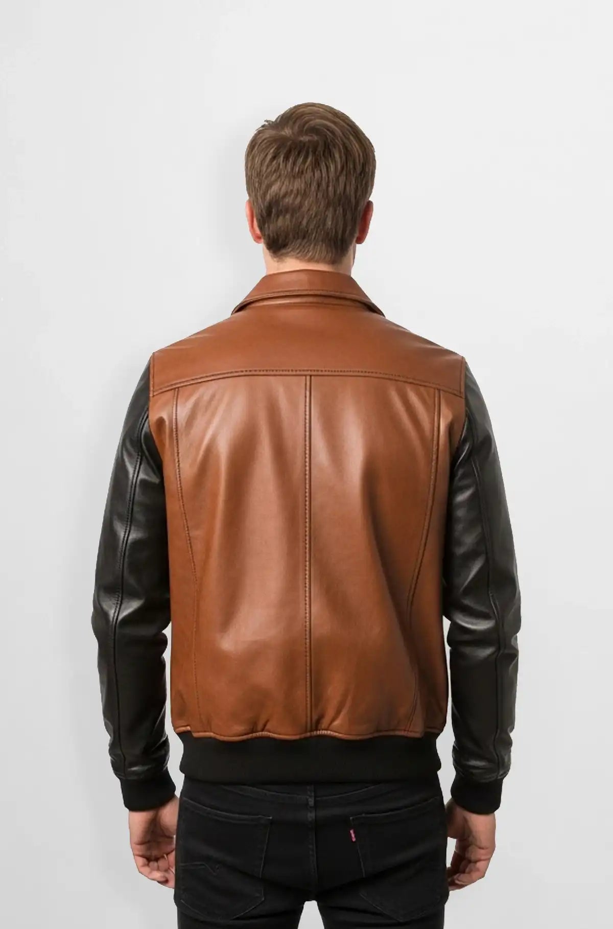 Rust Rebel Varsity Leather Jacket