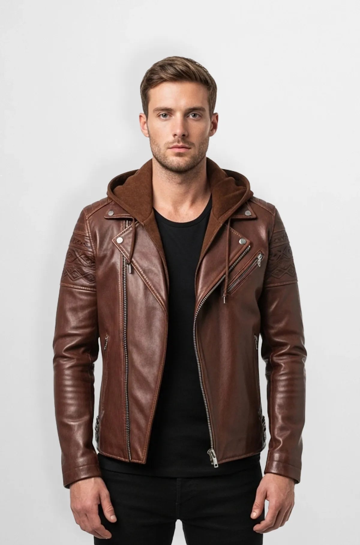 Sable Ridge Classic Hooded Moto Jacket