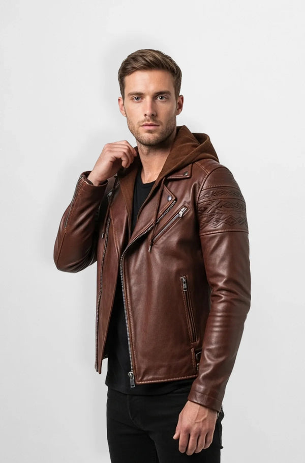 Sable Ridge Classic Hooded Moto Jacket