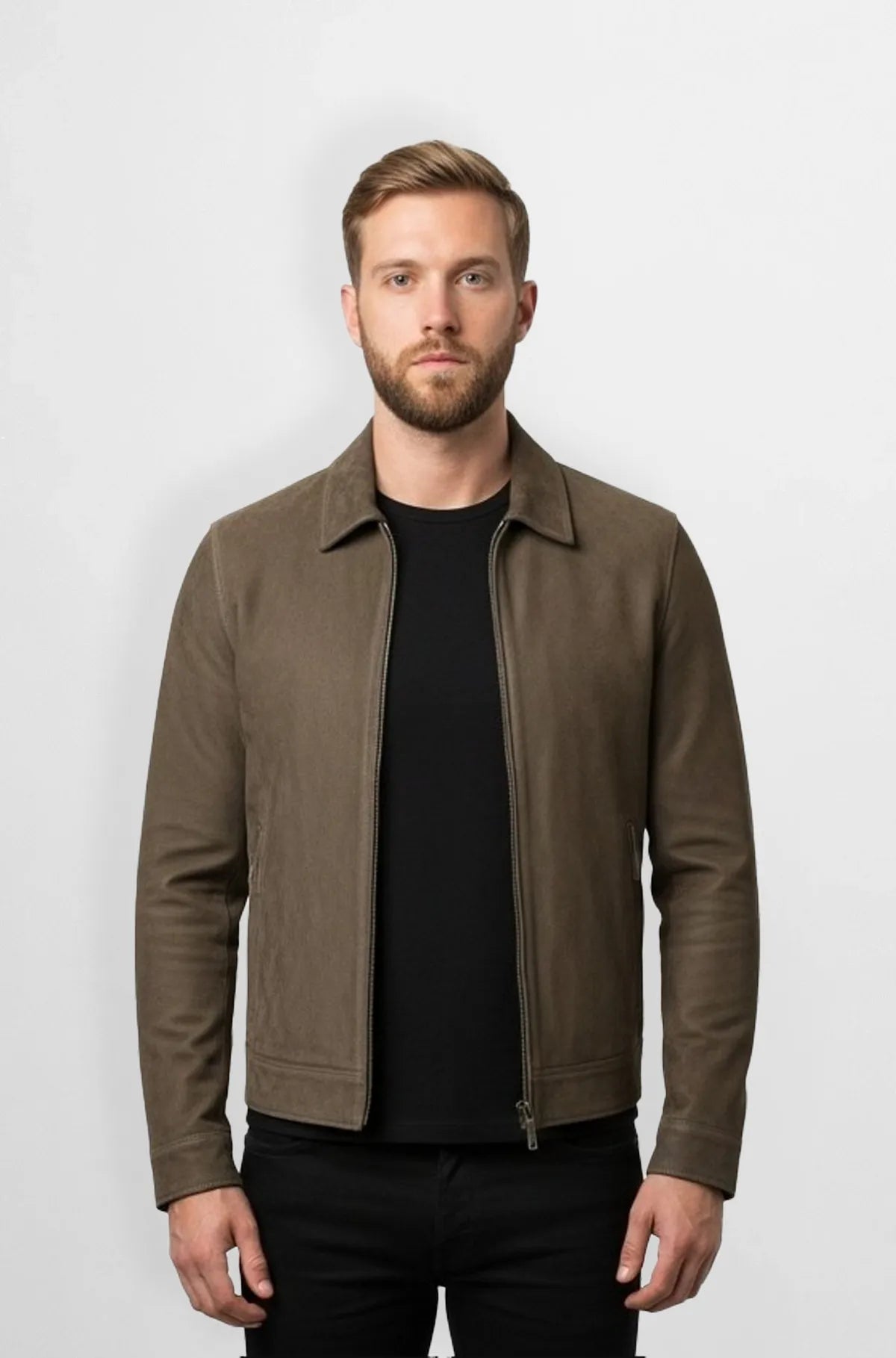The Taupe Suede Classic Jacket